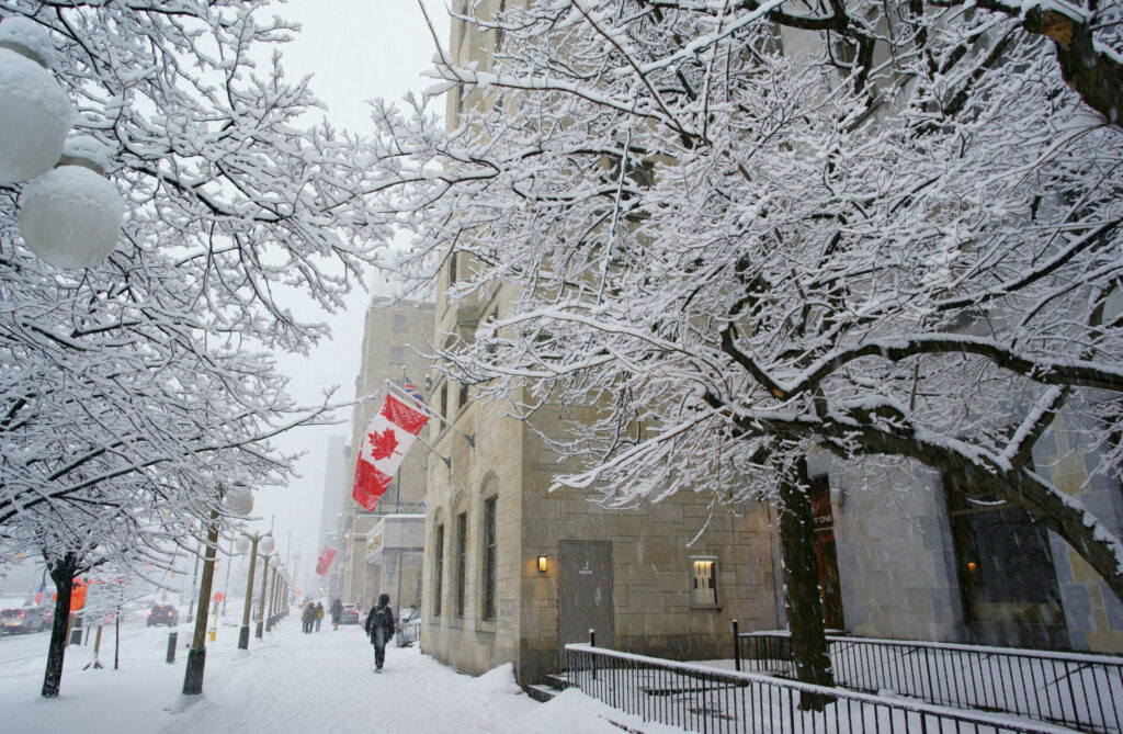 Walking on snow ,Ottawa